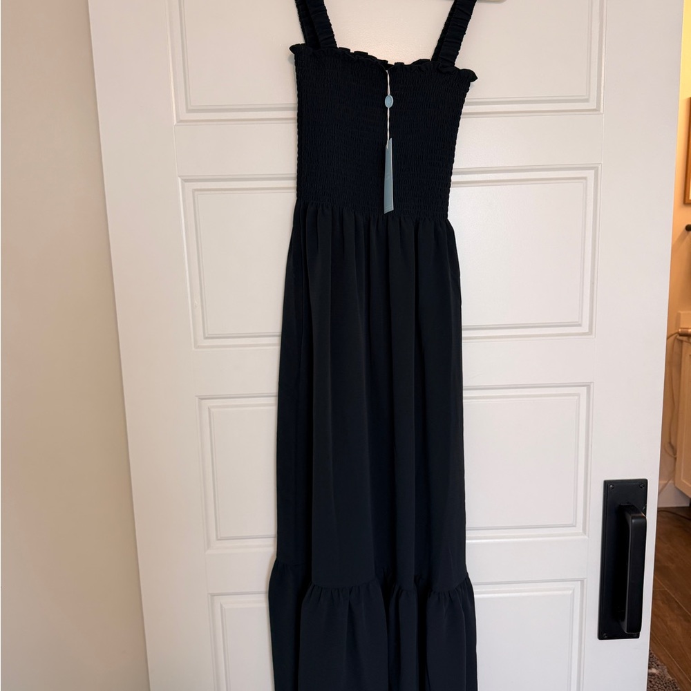 Hill House Black Nap Smocked Maxi Dress - Picture 2 of 5